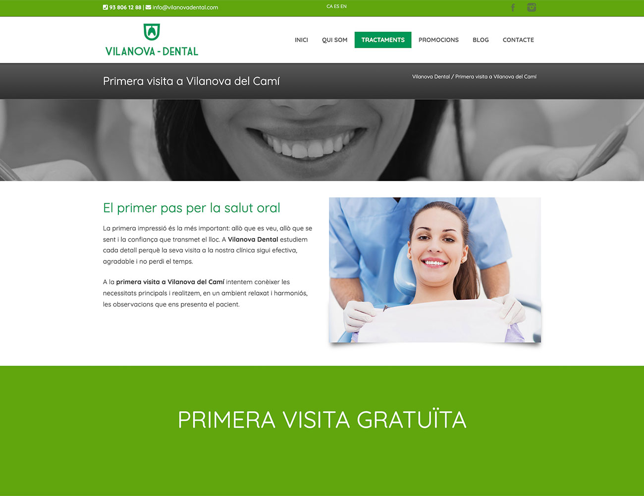 Aumentar primeras visitas clínica dental